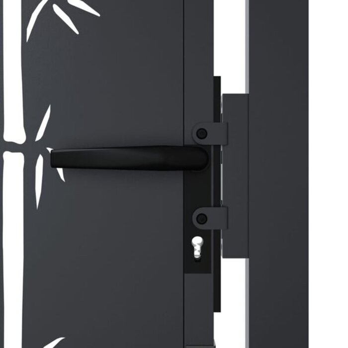 Vidaxl Portillon de jardin motif bambou anthracite 105x180cm - Jusqu'à -35%