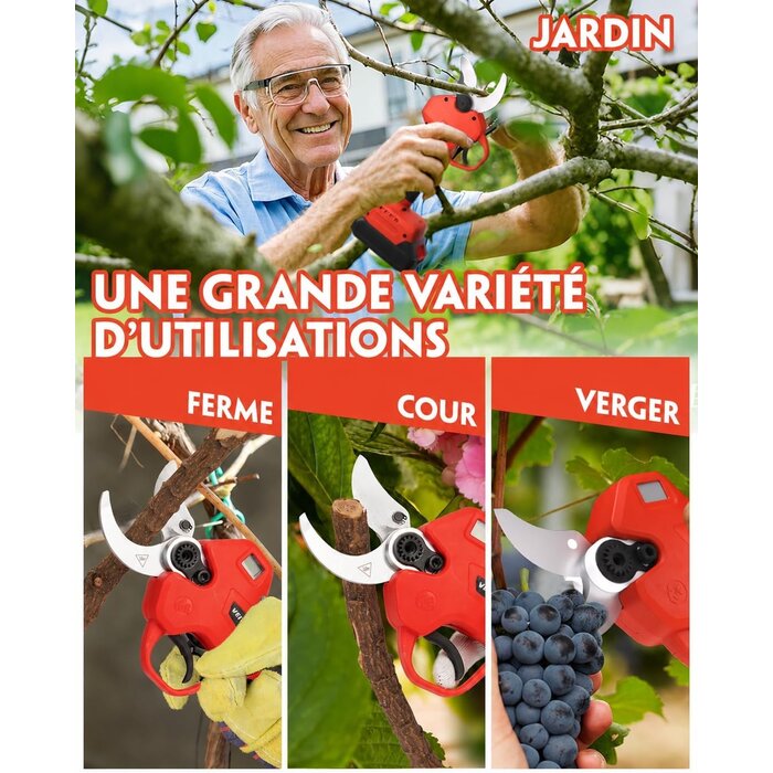 Sécateur télescopique électrique 40 mm - Jusqu'à 35% de remise