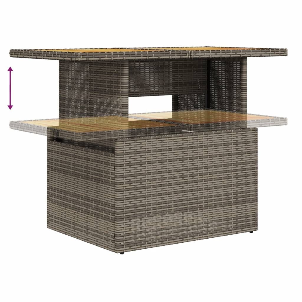 Vidaxl Table de jardin modulable polyrotin et bois - Jusqu'à 34% de remise