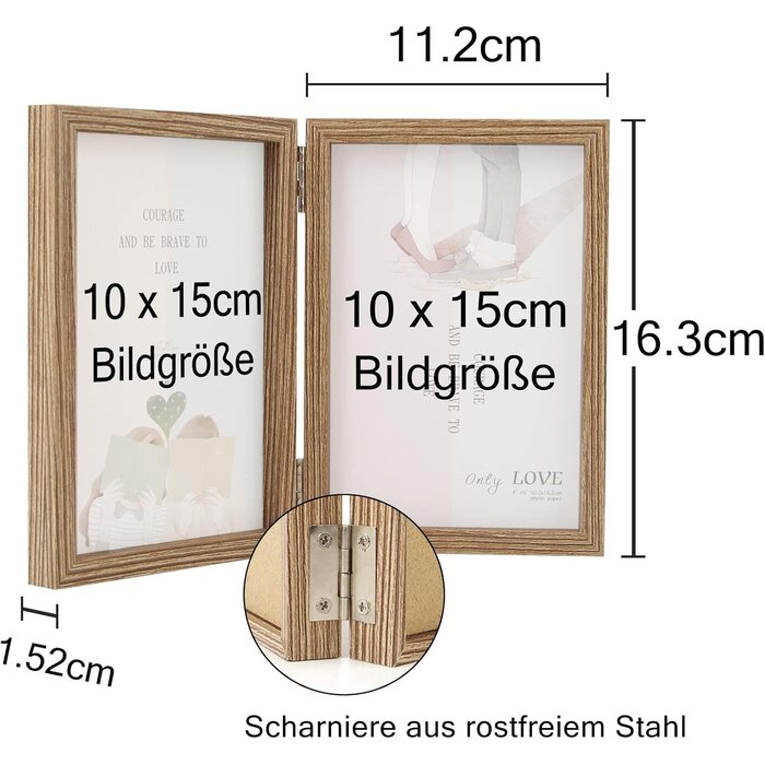 Cadre photo double en bois - Jusqu'à -26% sur votre décoration
