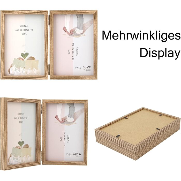 Cadre photo double en bois - Jusqu'à -26% sur votre décoration