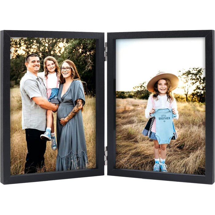 Cadre photo double en bois - Jusqu'à -26% sur votre décoration