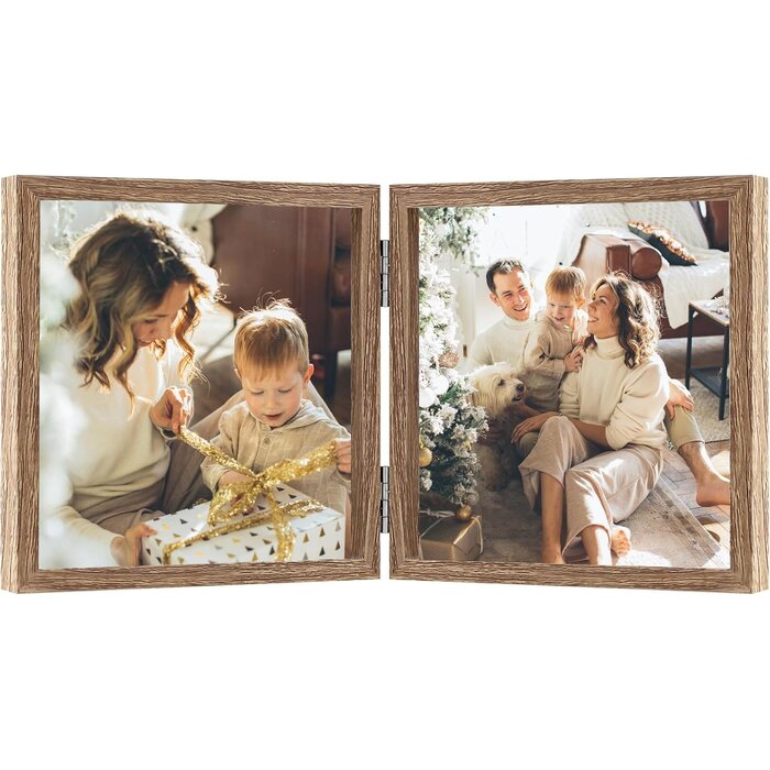 Cadre photo double en bois - Jusqu'à -26% sur votre décoration