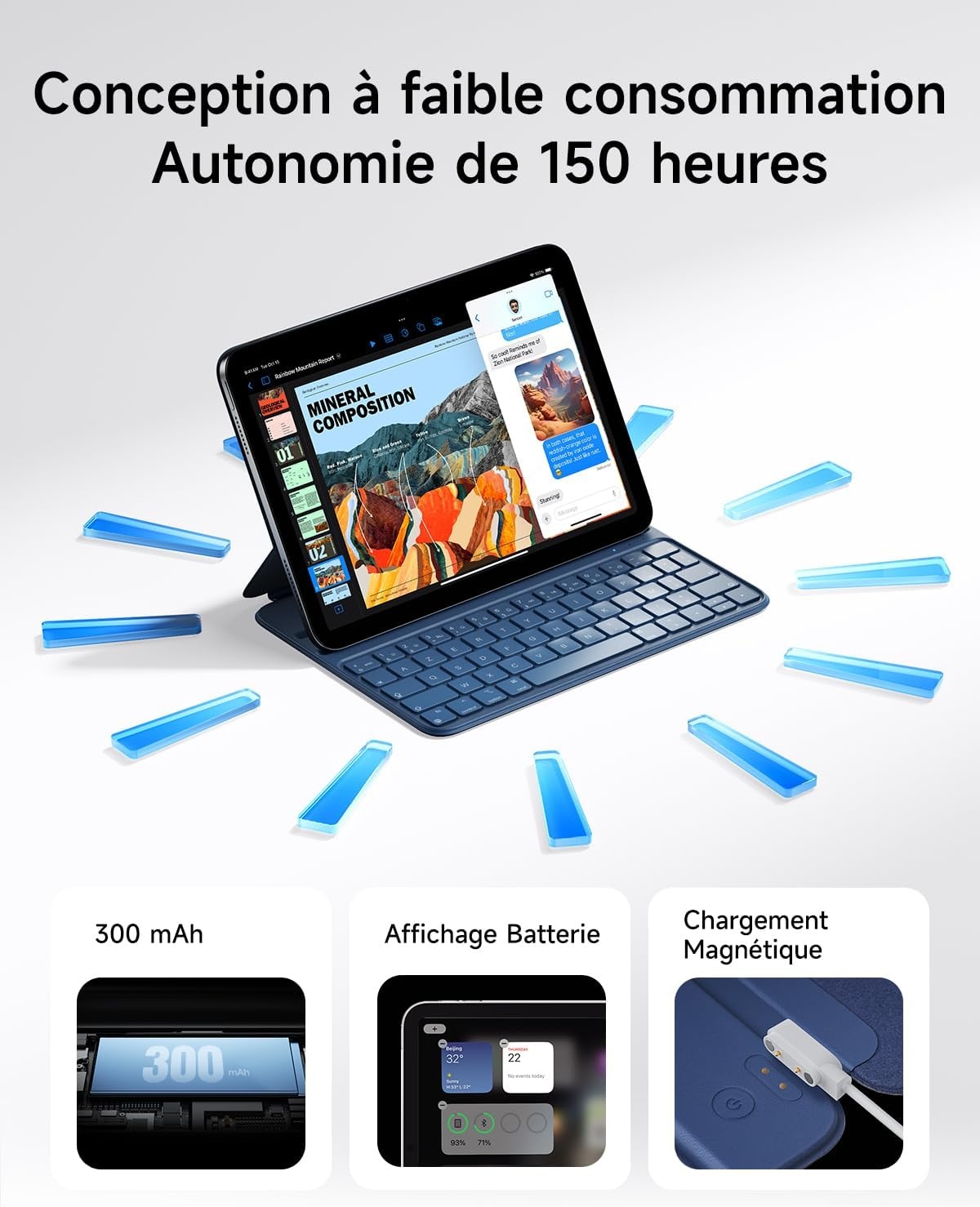 Étui clavier ultra-fin pour iPad 10 (10,9") - QWERTY Espagnol - Jusqu'à -29%
