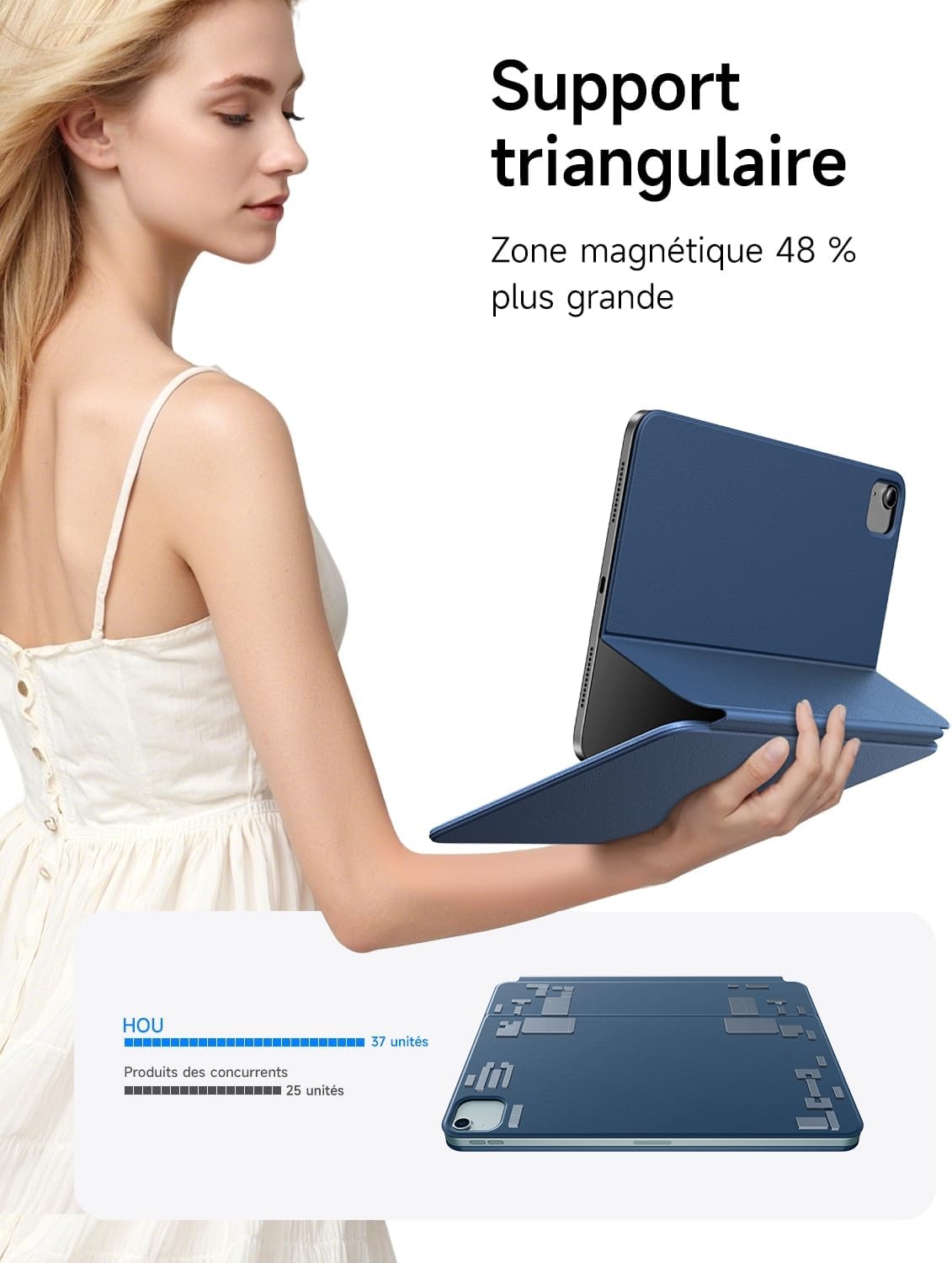 Étui clavier ultra-fin pour iPad 10 (10,9") - QWERTY Espagnol - Jusqu'à -29%