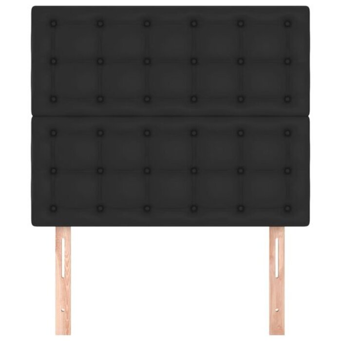 Vidaxl Lot de 2 Têtes de lit 90x78/88cm Similicuir Noir - Jusqu'à -45%