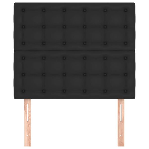 Vidaxl Lot de 2 Têtes de lit 90x78/88cm Similicuir Noir - Jusqu'à -45%