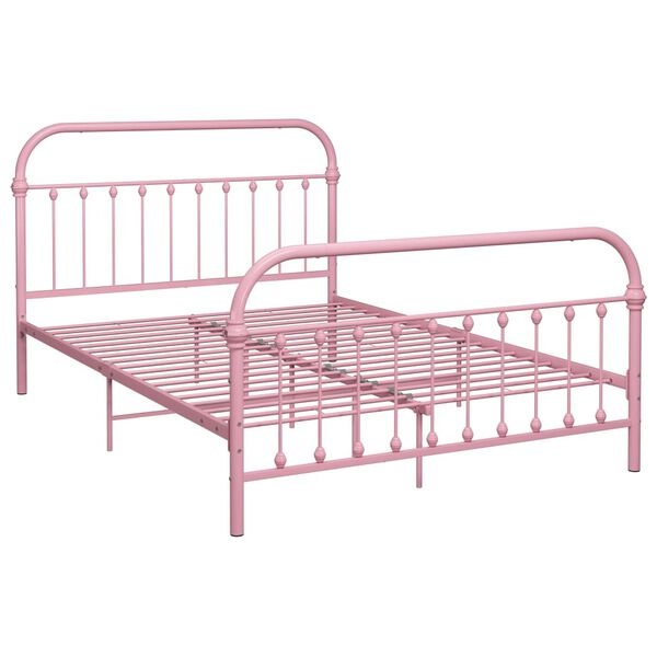Vidaxl Cadre de lit en métal rose 120x200 cm - Jusqu'à -35%