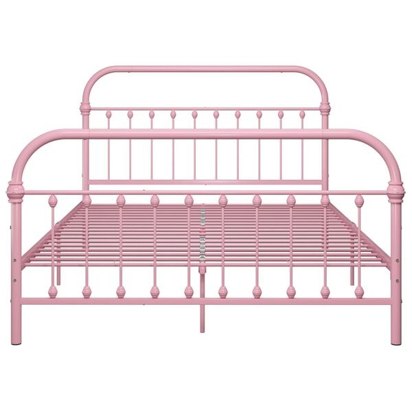 Vidaxl Cadre de lit en métal rose 120x200 cm - Jusqu'à -35%