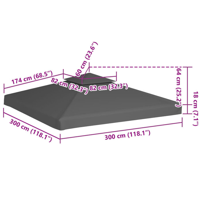 Vidaxl Toile de Tonnelle 3x3m Taupe - Jusqu'à 34% de remise