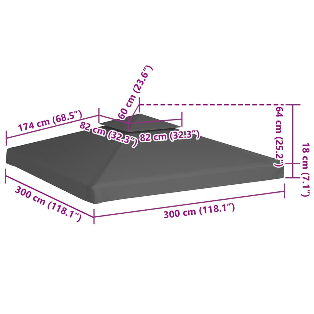 Vidaxl Toile de Tonnelle 3x3m Taupe - Jusqu'à 34% de remise