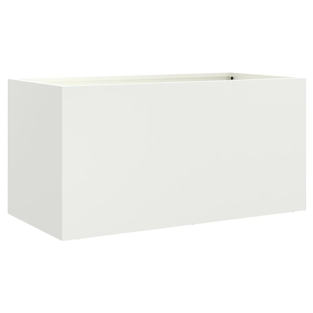Vidaxl Jardinière en acier blanc 62x30x29 cm - Jusqu'à -33% sur l'outlet