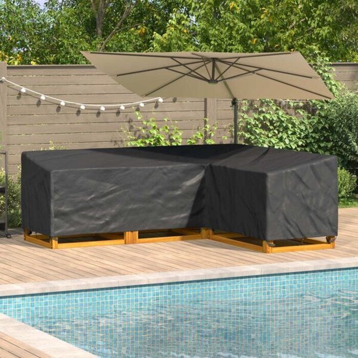 Vidaxl Housse de Protection Canapé d'Angle Jardin - Noir - Jusqu'à -33%