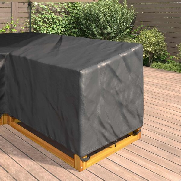 Vidaxl Housse de Protection Canapé d'Angle Jardin - Noir - Jusqu'à -33%