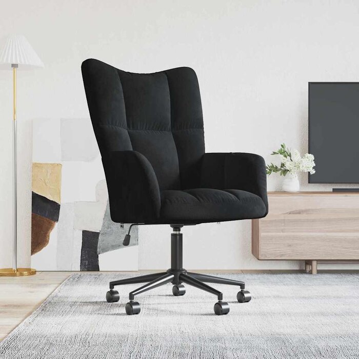Vidaxl Fauteuil relax en velours noir - Jusqu'à 34 % de réduction