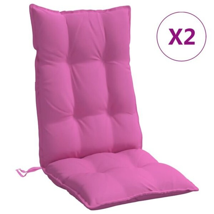 Vidaxl Lot de 2 coussins chaise haut rose - Jusqu'à 34% de remise