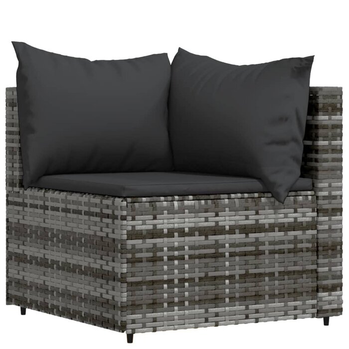 Vidaxl Ensemble salon de jardin 3 pièces gris - Jusqu'à -35% en outlet