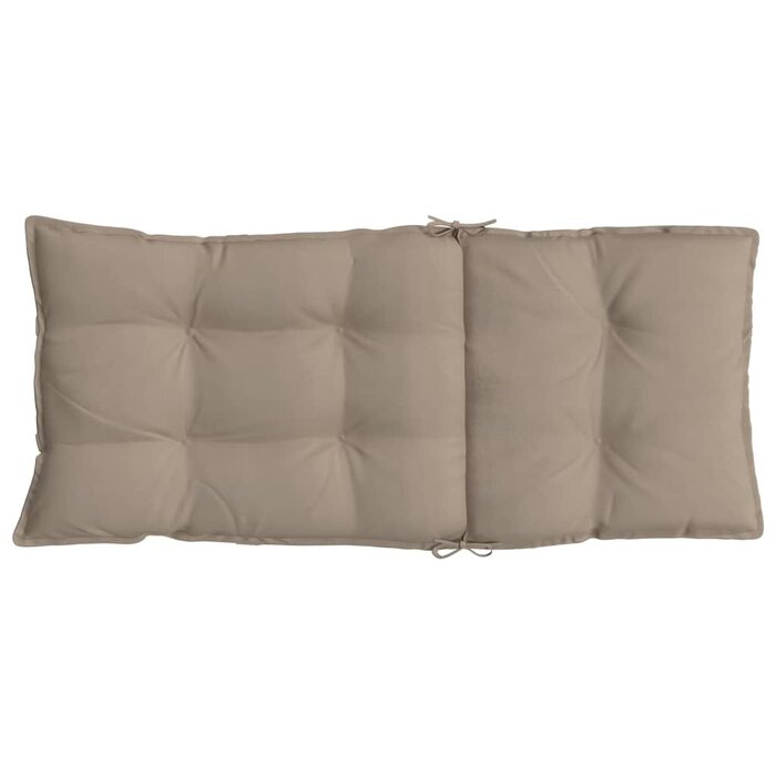 Vidaxl Lot de 2 coussins de chaise dossier haut taupe - Jusqu'à -34% en outlet
