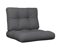 Vidaxl Ensemble de 2 coussins pour palette anthracite - 56% de remise