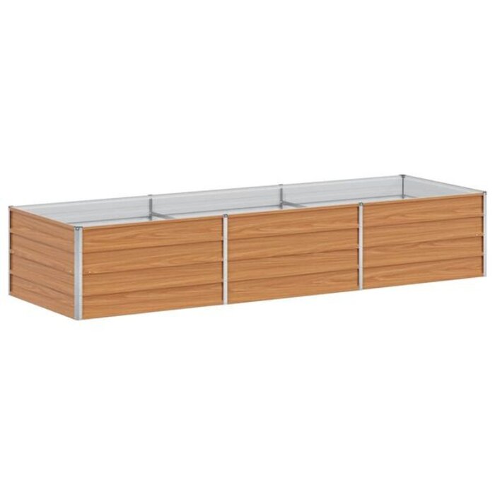 Vidaxl Jardinière surélevée en acier 240cm - Marron - Jusqu'à 33% de remise