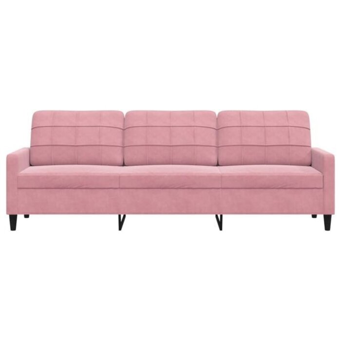 Vidaxl Canapé 3 places en velours rose - Jusqu'à 35% de remise