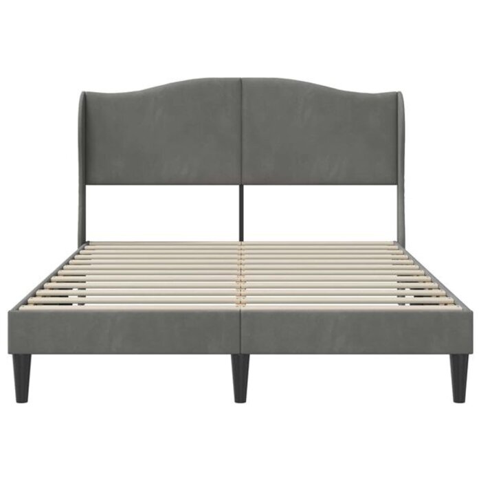 Vidaxl Cadre de lit 140x200cm velours gris foncé - Jusqu'à -35% d'économie