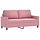 Canapé 2 places en velours rose 140 cm - Jusqu'à 35% de remise