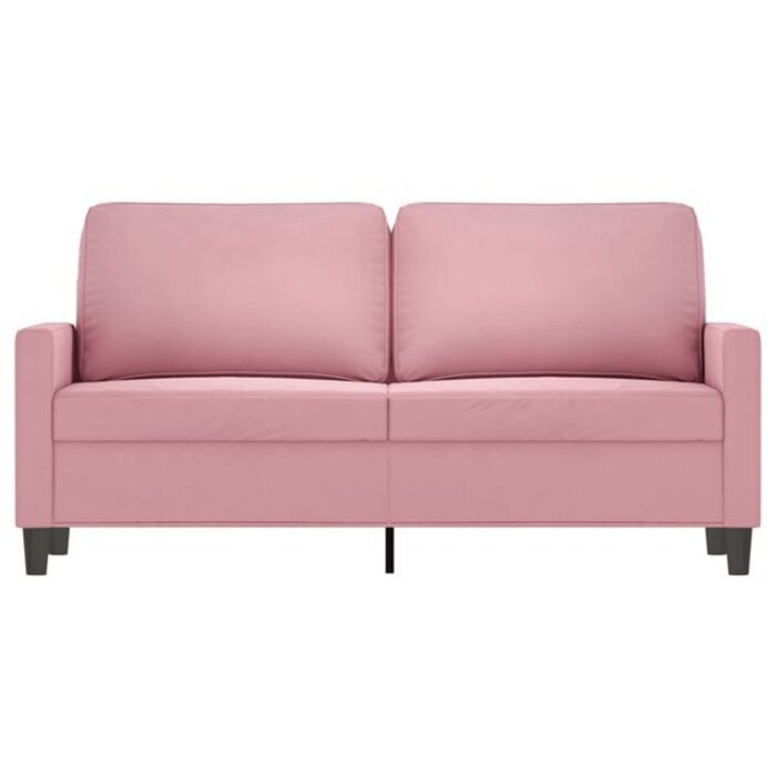 Vidaxl Canapé 2 places en velours rose 140 cm - Jusqu'à 35% de remise