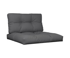 Vidaxl Lot de 2 coussins de palette anthracite 70x70/40 cm - 53% de remise
