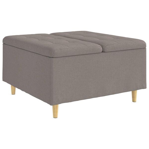 Vidaxl Ottoman avec coffre de rangement taupe 80x80cm - Jusqu'à -35%
