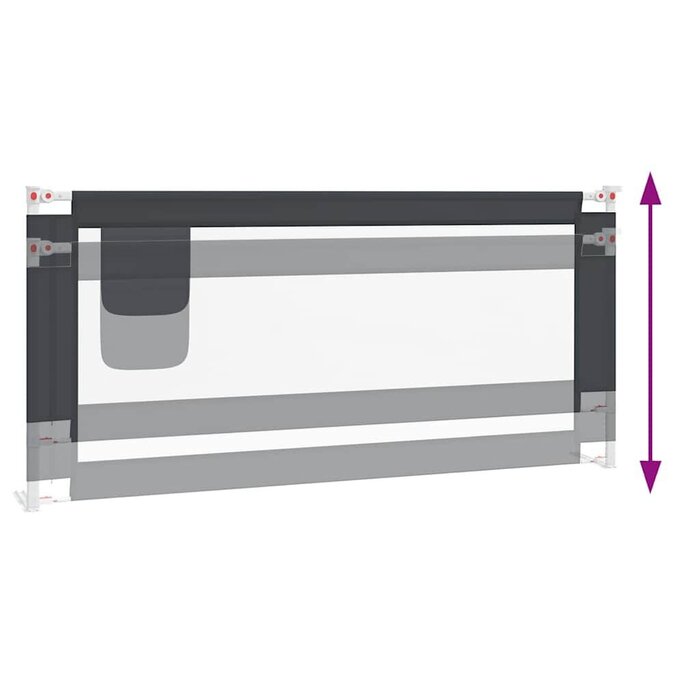 Vidaxl Barrière de lit enfant 200x25 cm Gris Foncé - Jusqu'à -33% de remise
