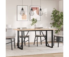 Vidaxl Pieds de table O-frame en fonte noire 120x40x73cm - 62% de remise
