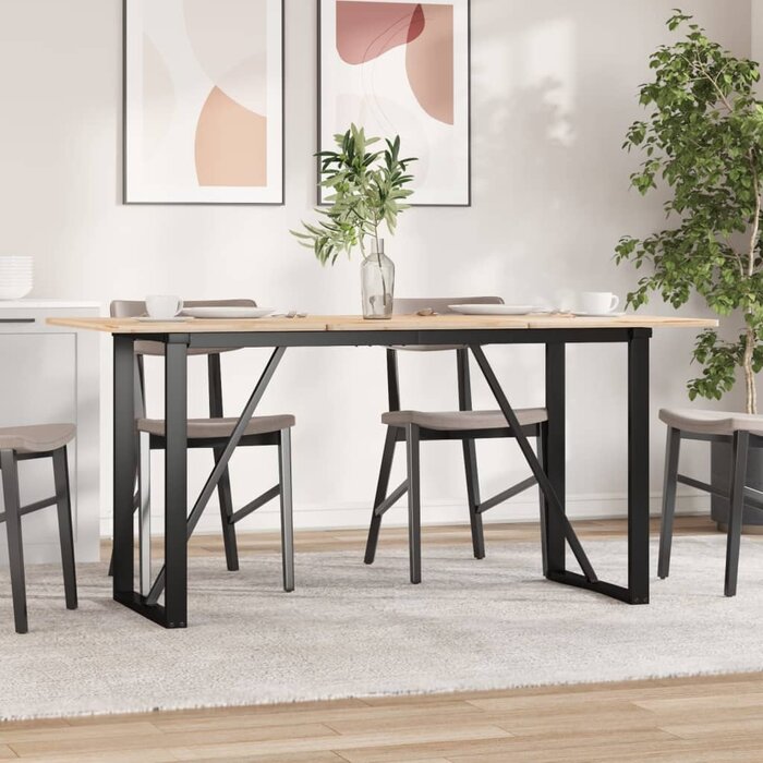 Vidaxl Pieds de table O-frame en fonte noire 120 x 40 x 73 cm - Jusqu'à -34%