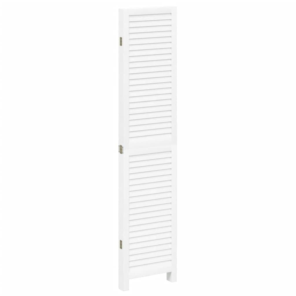 Vidaxl Paravent 4 panneaux bois de paulownia blanc - Jusqu'à -35% sur l'outlet
