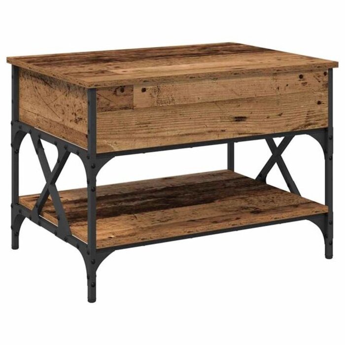 Vidaxl Table basse relevable industrielle avec rangement - Jusqu'à -34%
