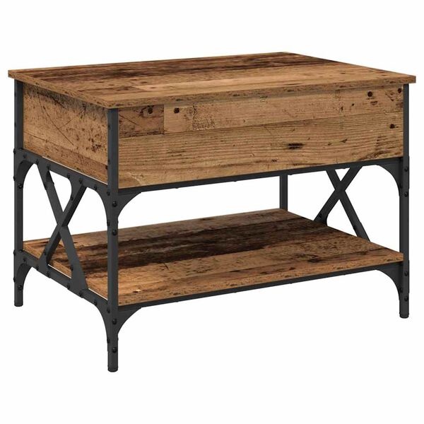 Vidaxl Table basse relevable industrielle avec rangement - Jusqu'à -34%
