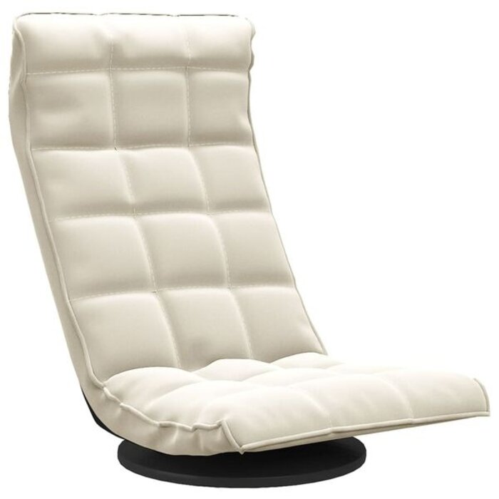 Vidaxl Chaise de sol pivotante en velours crème - Jusqu'à 34% de remise