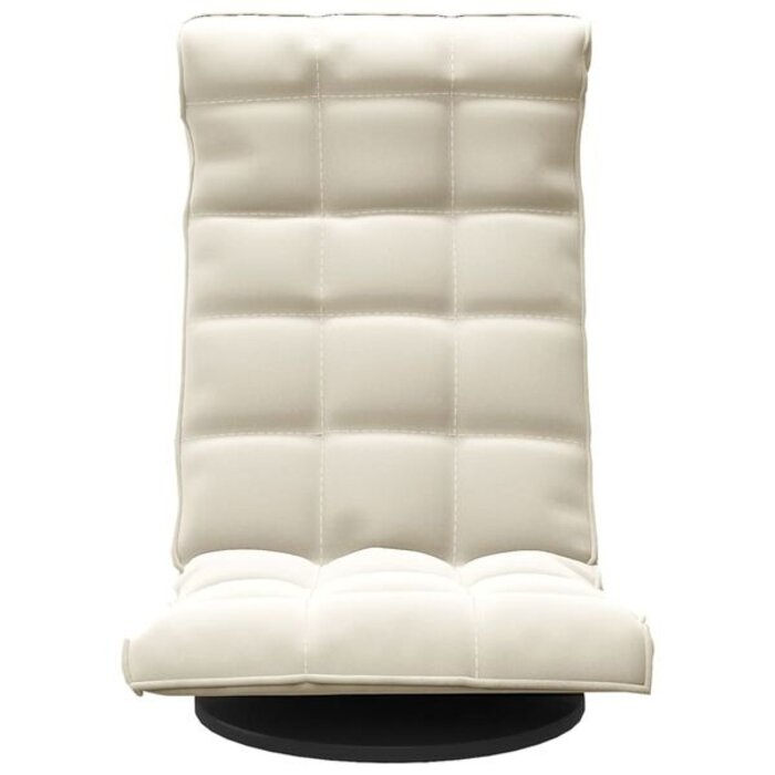 Vidaxl Chaise de sol pivotante en velours crème - Jusqu'à 34% de remise