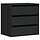Commode 3 tiroirs noire 60x41x58 cm - Jusqu'à -35% en Outlet