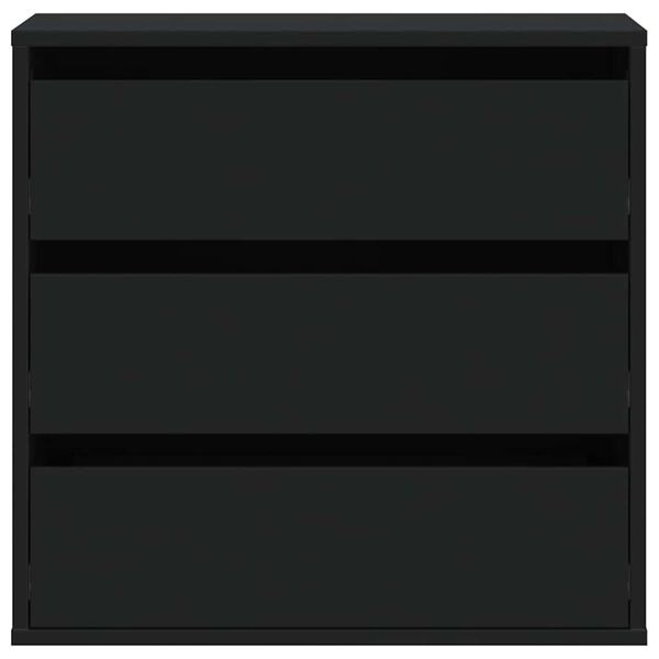 Vidaxl Commode 3 tiroirs noire 60x41x58 cm - Jusqu'à -35% en Outlet