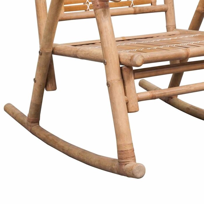 Vidaxl Fauteuil à bascule en bambou relaxant - Jusqu'à -34% sur le prix