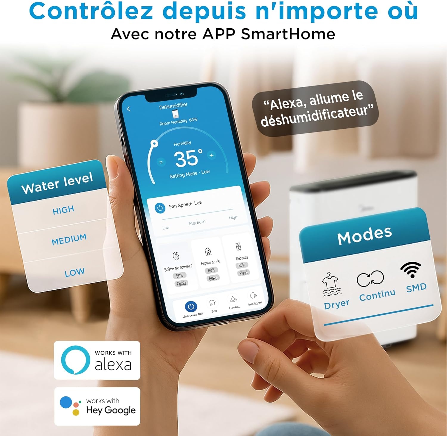Déshumidificateur d'air 20L/jour - Jusqu'à 35% de remise