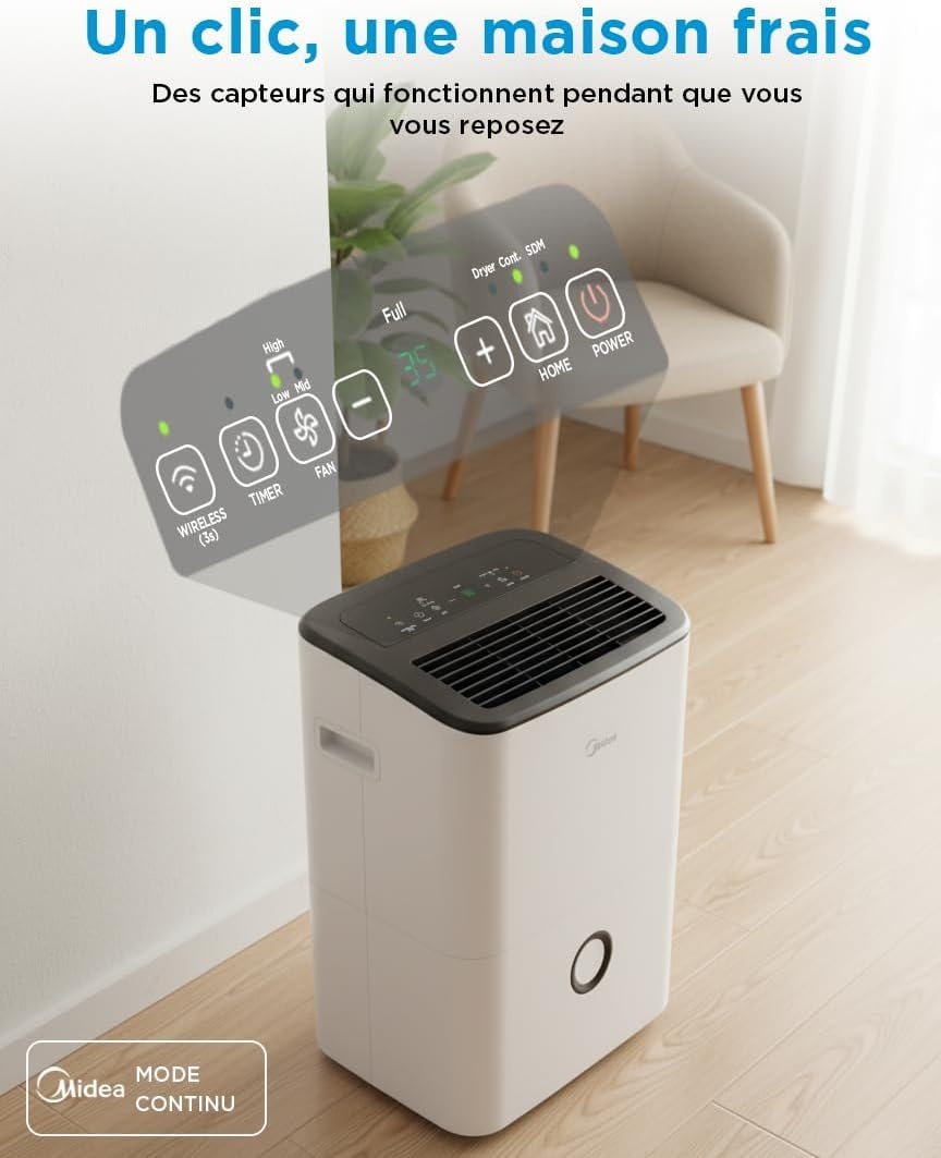 Déshumidificateur d'air 20L/jour - Jusqu'à 35% de remise