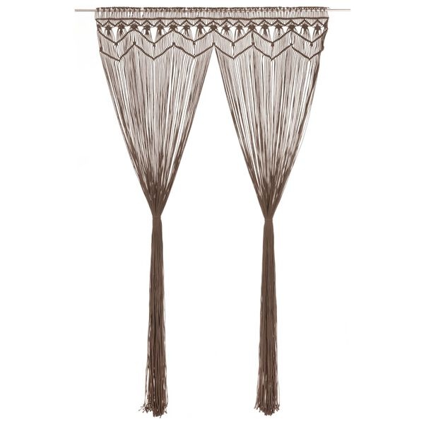 Vidaxl Rideau macramé 140x240 cm taupe - Jusqu'à 33% de remise