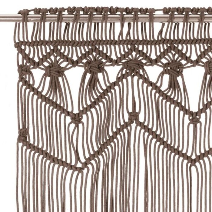Vidaxl Rideau macramé 140x240 cm taupe - Jusqu'à 33% de remise