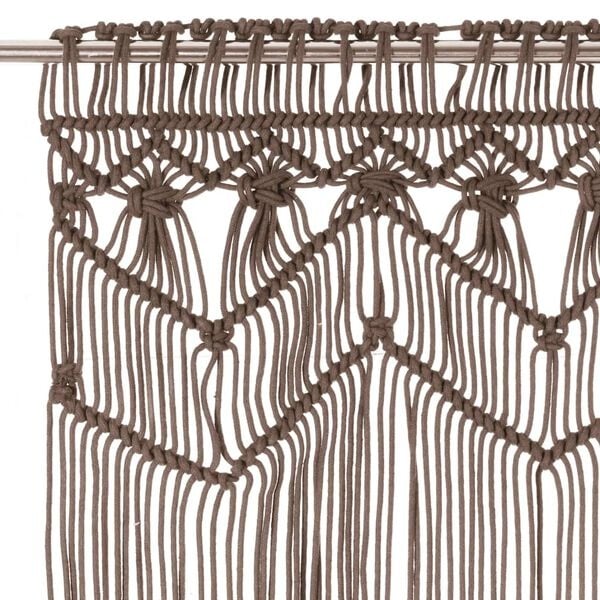 Vidaxl Rideau macramé 140x240 cm taupe - Jusqu'à 33% de remise