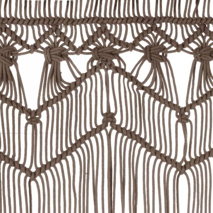 Vidaxl Rideau macramé 140x240 cm taupe - Jusqu'à 33% de remise