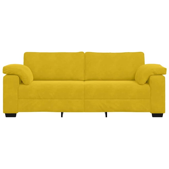 Vidaxl Canapé 3 places en velours jaune - Jusqu'à -35% sur notre sélection outlet