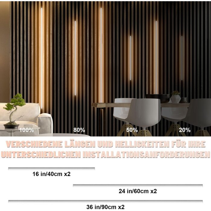 Lot de 6 barres LED encastrables - Blanc chaud - Jusqu'à -34%