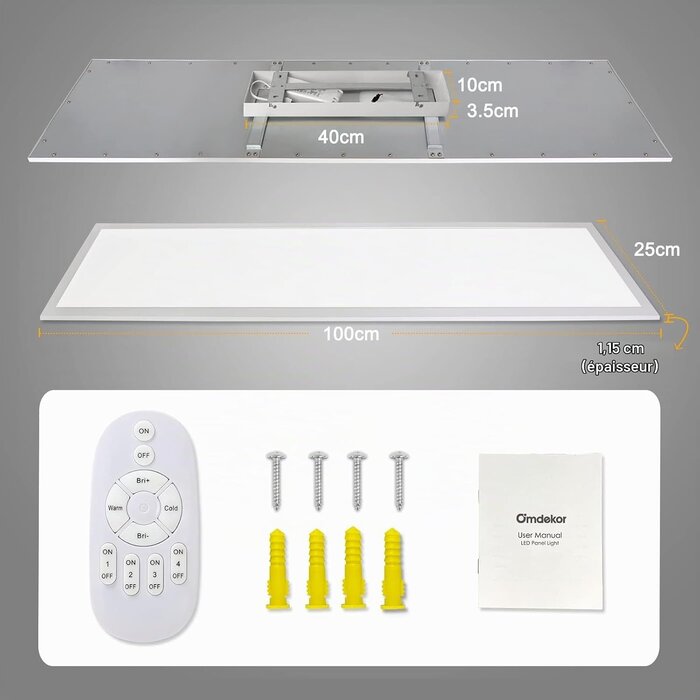 Panneau LED 100x25cm Dimmable & CCT - Jusqu'à 34% de remise
